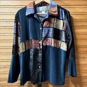 Vintage Patchwork Velvet Chenille Jacket